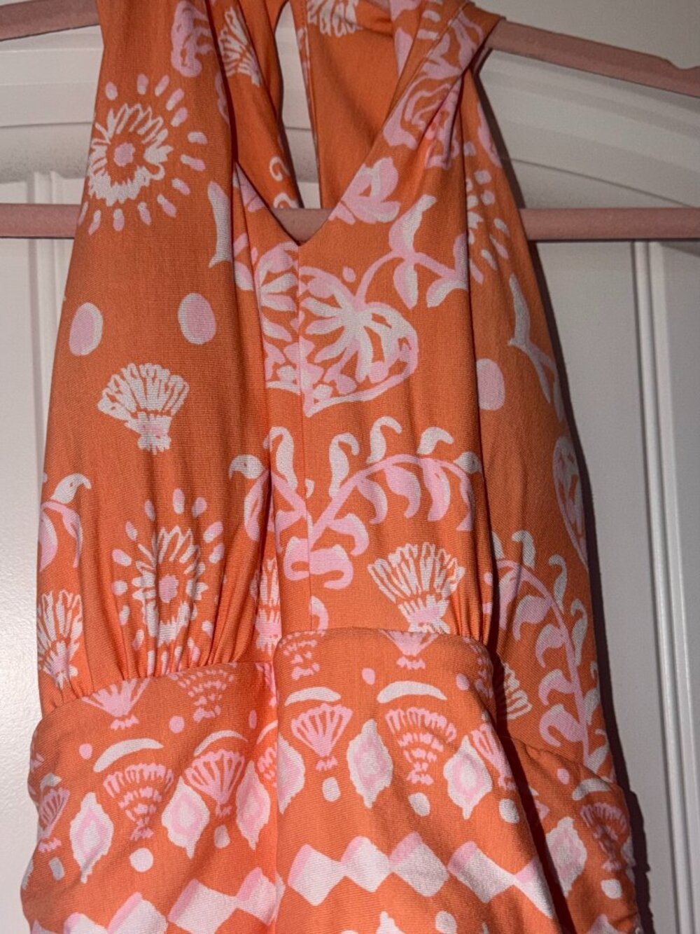 Lilly Pulitzer Montecito Halter Maxi Dress - Coral - Size L